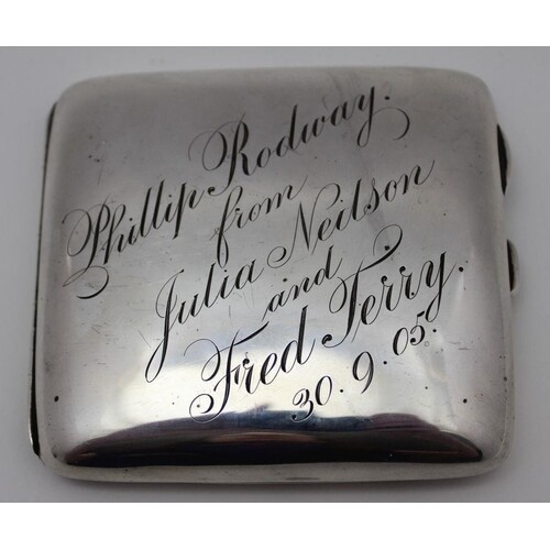 Charles Lyster & Son, an Edwardian silver cigarette case, Bi...