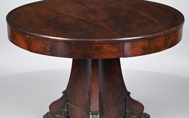 Charles X Mahogany Center Table, Circa 1825
