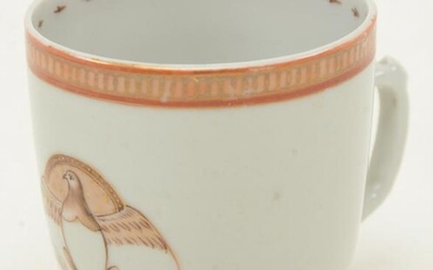 Chinese Export porcelain demi-tasse cup with American