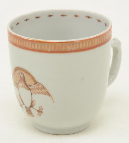 Chinese Export porcelain demi-tasse cup with American