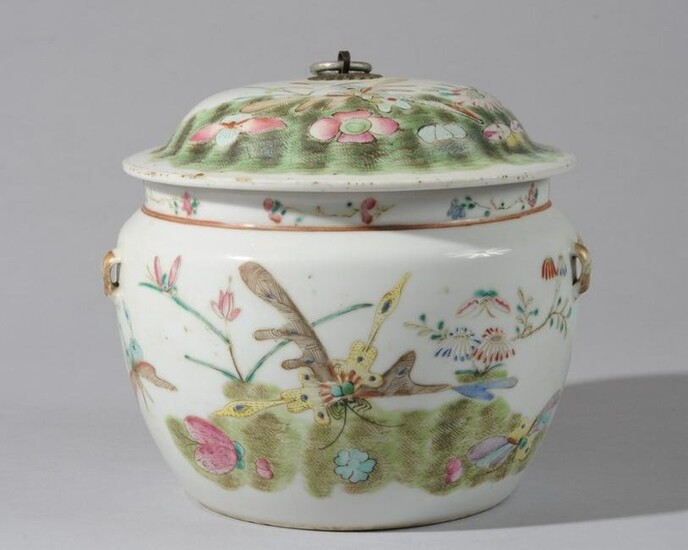 Chinese Famille Rose Vessel & Cover