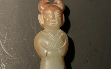 Chinese Han Dynasty Jade Carving of People