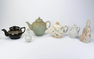 Chinese Porcelain Teapot Clay Enamel Lenox Lot