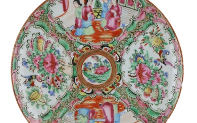 Chinese Rose Medallion Porcelain Plate