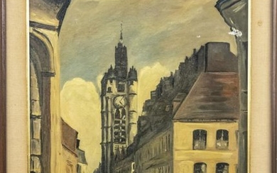 Cityscape with Clock Tower