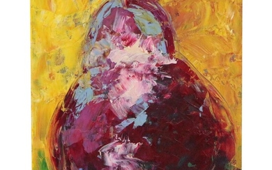 Claire McElveen Oil Painting of Abstract Pear, 2014