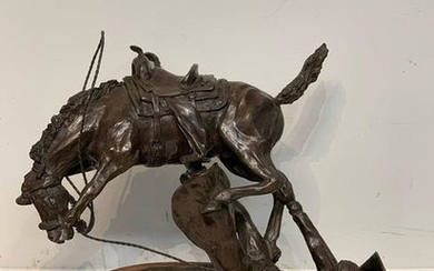 Clay Dalhberg Bronze Sculpture. In A Storm
