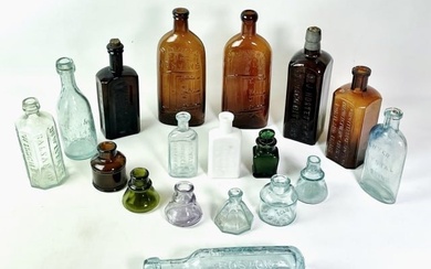 Collection, Antique Glass Bottles (18pc)