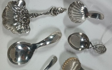 Collection of 6 Sterling Tea Caddy Spoons