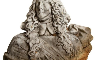 Continental Carved Marble Bust of European Monarch
