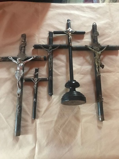 Crucifix (5) - Wood, metal - 19th century