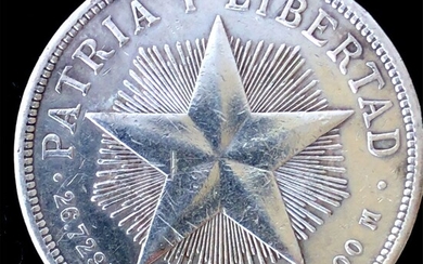 Cuba 1933 Silver Un Peso XF
