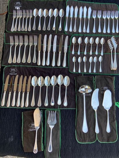 Cutlery set, Silver cutlery set 800 Zaramella kg 4,610 (66) - .800 silver - Zaramella - Italy - Second half 20th century