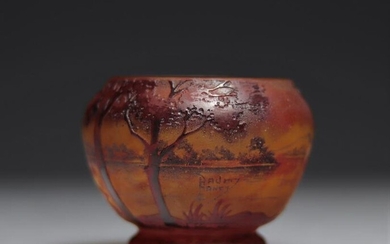 Daum Nancy vase with landscape decoration