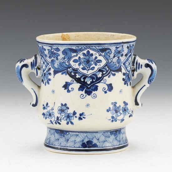Delft Double Handled Vase