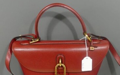 Delvaux red leather bag with cover, new condition