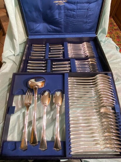 Dinner set for 12 (76) - Silverplate, silvered 90/10