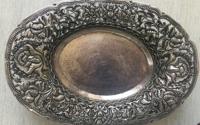 Djokja silver openwork bread bowl Indonesia (1) - .800 silver - KAS 800 - Indonesia - Early 20th century