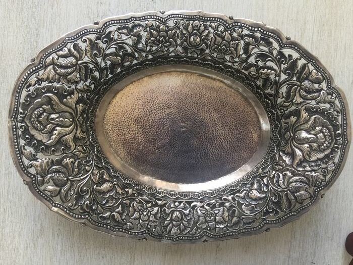 Djokja silver openwork bread bowl Indonesia (1) - .800 silver - KAS 800 - Indonesia - Early 20th century