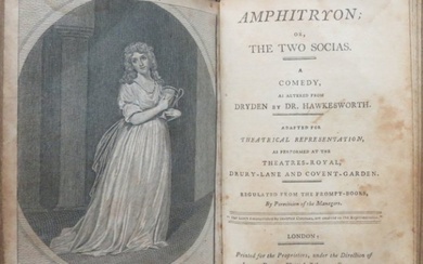 Dryden, Amphitryon, Congreve, Love for Love, 3 Plays, 1791, Engravings