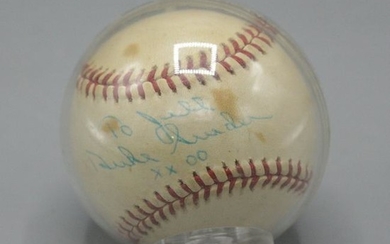 Duke Snider Autographed Baseball in Protective Case