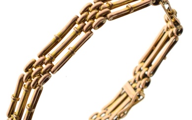 Early 20th century 9ct gold gate link bracelet