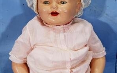 Early composition doll with open and close eyes