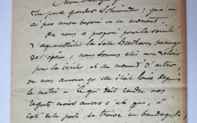 ÉdouardDetaille - Lettre autographe signée, adressée à Jehan Georges Vibert - 1880