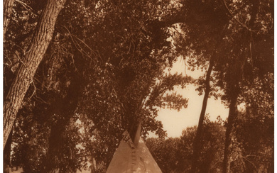 Edward Sheriff Curtis (1868-1952), Camp in the Cottonwoods - Cheyenne (1910)