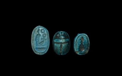 Egyptian Scarab and Bezel Group