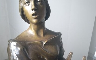 Emile Jespers (1862-1918) - Companie des Bronzes, Bruxelles - Sculpture, "Hymn de Reconnaissance" - 63 cm. - Bronze - Early 20th century