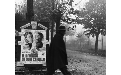 MARIO DE BIASI ( 1923 - 2013 ) , Emilia "Don Camillo" 1954 Vintage gelatin silver print. Signed, titled and dated verso. 7.74 x 10.15 in. Bibliografia/Literature Morello Paolo,...