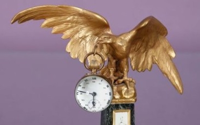 Empire style column thermometer in watch holder form...