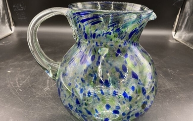 End of Day Art Glass Pitcher
