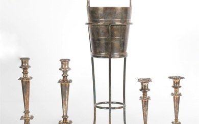 English Silver Plate Including an Elkington Champagne Bucket