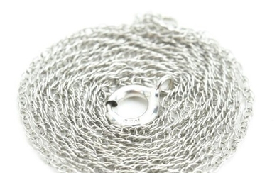 Estate 10kt White Necklace Chain. Measures 18 inches