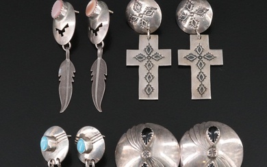 F. Ramone Navajo Diné Featured in Southwest Sterling Earring Collection