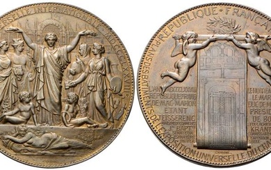 FRANCIA III Repubblica, 1871-1940.Medaglia 1878 opus Eugène André Oudiné Exposition...