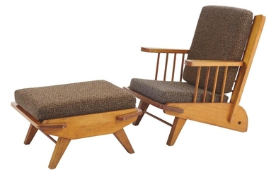 FRED WARD PAIR OF ARMCHAIR & OTTOMAN FOR PATTERNCRAFT