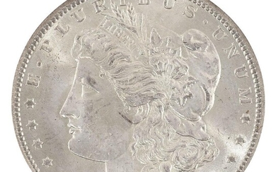 Fifty four USA silver Morgan Dollar coins, 1879 (2), 1880...