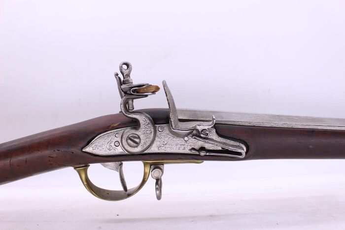 France - 18th century - Manufacture militaire - Platine Silex col de cygne - Infantery - Percussion - Rifle - 14mm cal