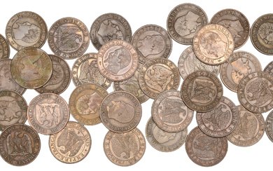 France, Napoleon III (1852-1870), 5 Centimes (34), 1853a (2), 1853b (2), 1853bb...