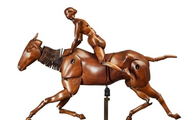 France, early 20th century | An Artist's Articulated Maquette Model of a Horse and Rider