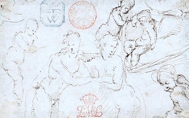 Francesco Allegrini, attributed to (b. Gubbio 1587, d. Rom 1663) Studies of...