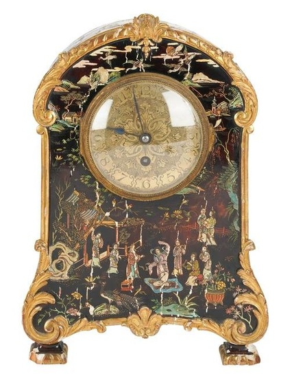 French Chinoiserie Mantel Clock