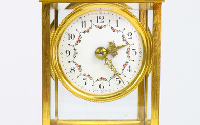French onyx and champleve clock