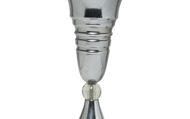 French or English Trumpet Form Nickel Plated Lamp.