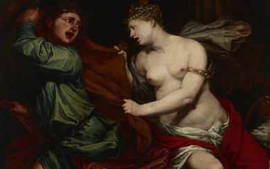 GIOVANNI BATTISTA LANGETTI (GENOA 1635-1676 VENICE) Joseph and Potiphar's wife