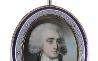 λGeorge Engleheart (1750-1829) Portrait miniature of a gentleman...