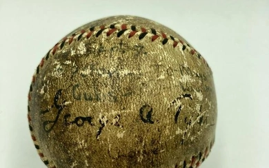 George Tyler Signed 1918 World Series Game 6 Game Used Baseball JSA & MEARS COA